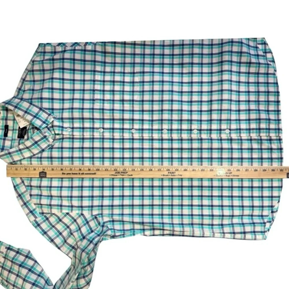 J. Crew Slim Flex Washed Plaid Button Shirt